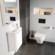Ravak Uni Slim WC öblítő nyomólap, matt fekete X01744