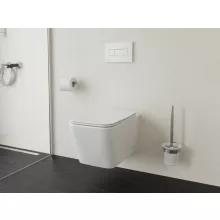   Ravak Natural RimOff fali kerámia WC csésze duroplast WC ülőkével és SoftClose zsanérokkal, fehér X01984
