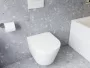 Ravak Flow RimOff fali kerámia WC csésze duroplast WC ülőkével és SoftClose zsanérokkal, fehér X01985