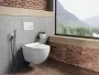 Ravak Uni Chrome RimOff fali kerámia WC csésze műanyag Soft-Close WC ülőkével, fehér kivitelben.