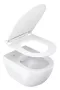 Ravak Uni Chrome RimOff fali kerámia WC csésze műanyag Soft-Close WC ülőkével, fehér kivitelben.