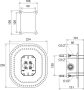 Ravak R-box Multi háromutas alaptest falba süllyesztett csaptelepekhez RB 071.50 X070074