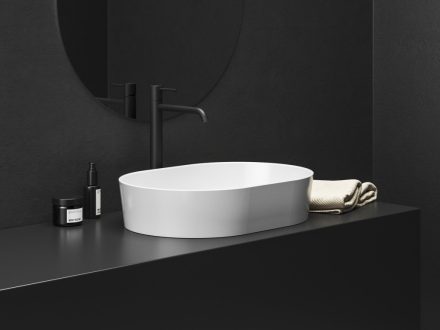 Ravak Espirit BeCool magasított álló csaptelep leeresztő nélkül 341 mm, matt fekete X070406