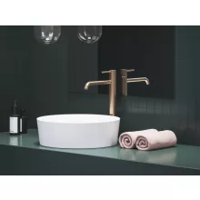   Ravak Espirit BeCool magasított álló csaptelep leeresztő nélkül 341 mm, szálcsiszolt rose arany X070408