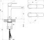 Ravak Eleganta BeCool álló mosdócsaptelep leeresztő nélkül 174 mm, matt fekete X070411