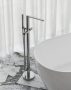 Ravak Chrome II CR II 080.00 padlóba építhető kádcsaptelep zuhanyszettel R-boxhoz tervezve, króm X070456