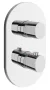 Ravak Chrome II falba süllyesztett 3-utas termosztátos csaptelep, R-box multihoz, króm X070457
