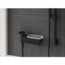   Ravak Chrome II 022.20BL fali kádcsaptelep zuhanyszett nélkül, fekete X070463