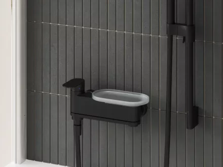 Ravak Chrome II 022.20BL fali kádcsaptelep zuhanyszett nélkül, fekete X070463