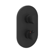   Ravak Chrome II falba süllyesztett termosztátos csaptelep, R-box multihoz, fekete X070467