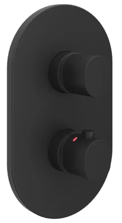 Ravak Chrome II falba süllyesztett termosztátos csaptelep, R-box multihoz, fekete X070467