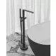 Ravak Chrome II CR II 080.00 padlóba építhető kádcsaptelep zuhanyszettel R-boxhoz tervezve, fekete X070468