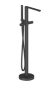 Ravak Chrome II CR II 080.00 padlóba építhető kádcsaptelep zuhanyszettel R-boxhoz tervezve, fekete X070468