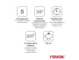 Ravak Chrome II falba süllyesztett 3-utas termosztátos csaptelep, R-box multihoz, fekete X070469