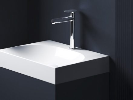 Ravak Spring SG 014.00 Álló magasított mosdócsaptelep leeresztő nélkül, fényes króm X070524