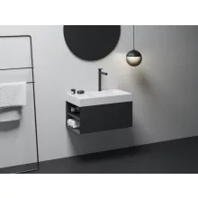   Ravak Spring SG 015.20BL Álló XL mosdócsaptelep leeresztő nélkül, matt fekete X070544