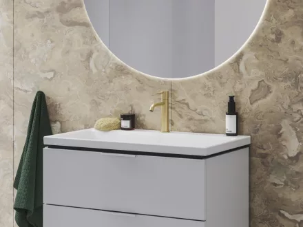 Ravak Espirit ES 012.60GLB álló mosdócsaptelep, leeresztő nélkül, szálcsiszolt arany X070597