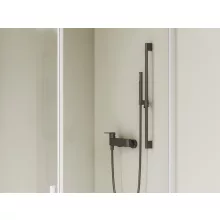 Ravak Chrome II fali zuhanycsaptelep szett nélkül, kádkifolyó nélkül, szálcsiszolt grafit kivitelben.