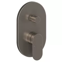 Ravak Chrome II falba süllyesztett csaptelep zuhanyváltóval R-Box-hoz, szálcsiszolt grafit kivitelben.