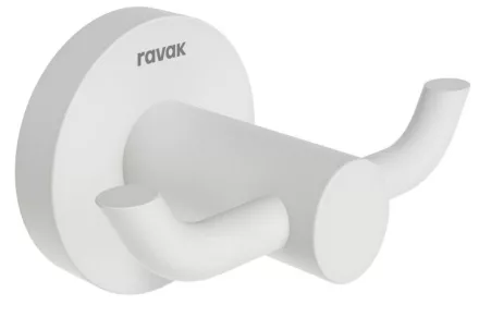 Ravak Kona KN 100.10WHM dupla törölköző akasztó, matt fehér X07P1313