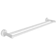 Ravak Kona KN 320.10WHM két ágú törölközőtartó rúd 650 mm hosszban, matt fehér kivitelben, modern és praktikus megoldás a fürdőszobai törölközők rendezett tárolására.
