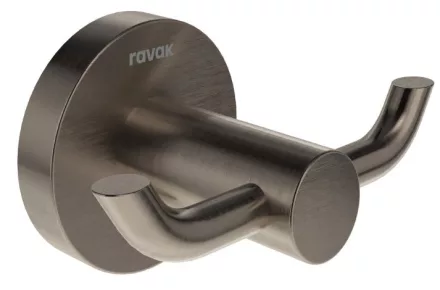 Ravak Kona KN 100.20GB dupla törölköző akasztó, szálcsiszolt grafit X07P1326
