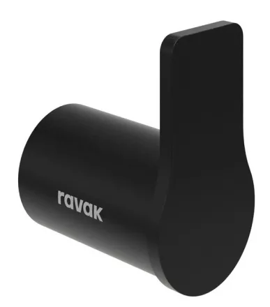 Ravak Fold FD 110.20BLM törölköző akasztó matt fekete kivitelben, modern és praktikus fürdőszobai kiegészítő törölközők rendezett tárolásához.