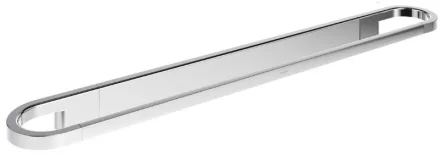 Fényes króm fali törölköző tartó 600 mm modern és praktikus fürdőszobai kialakításhoz.