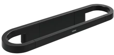 Matt fekete fali törölköző tartó 320 mm modern és letisztult fürdőszobai kialakításhoz.