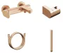 Fali kivitelű rose gold színű kádcsaptelep komplett zuhanyszettel modern fürdőszobákhoz.