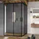 Ravak Blix Slim BLSRV2K-100 sarokbelépős zuhanykabin (fekete+Transparent) X1XMA0300Z1