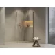 Fényes króm profilszínű Walk-in zuhanyajtó átlátszó üveggel, 140x195 cm méretben modern fürdőszobákhoz.