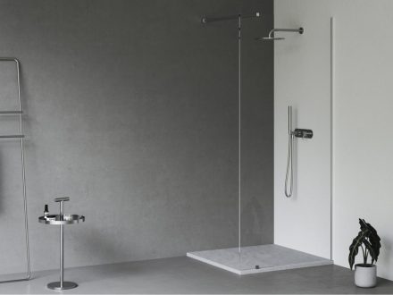 Ravak Slate Pro öntött márvány zuhanytálca 80x80 cm, pala kőzet hatású felület / smoke grey XA03443O010