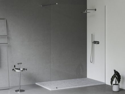 Ravak Slate Pro öntött márvány zuhanytálca 90x160 cm, pala kőzet hatású felület / smoke grey XA03S73O010