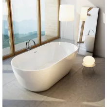   Ravak Freedom O akril szabadonálló fürdőkád 169x80 cm, króm le-és túlfolyóval XC00100020