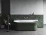 Ravak Ypsilon Wall falhoz illeszthető akrilkád 178x86 cm fehér le-és túlfolyóval, fehér/grey green XC00100064