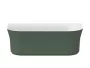 Ravak Ypsilon Wall falhoz illeszthető akrilkád 178x86 cm fehér le-és túlfolyóval, fehér/grey green XC00100064