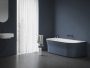 Ravak Ypsilon Wall falhoz illeszthető akrilkád 178x86 cm fehér le-és túlfolyóval, fehér/deepsea blue XC00100070