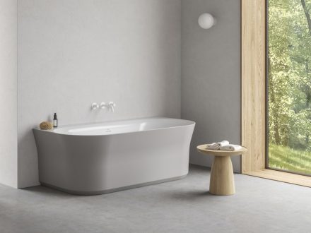 Ravak Ypsilon Wall falhoz illeszthető akrilkád 178x86 cm fehér le-és túlfolyóval, fehér/smoke grey XC00100077