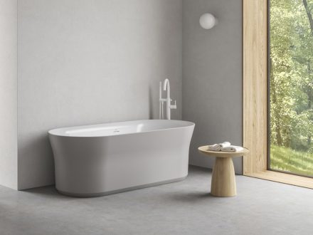 Ravak Ypsilon szabadonálló akrilkád 180x80 cm fehér le-és túlfolyóval, fehér/smoke grey XC00100078