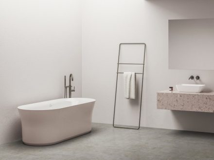 Ravak Ypsilon szabadonálló akrilkád 180x80 cm fehér le-és túlfolyóval, fehér/alabaster pink XC00100085