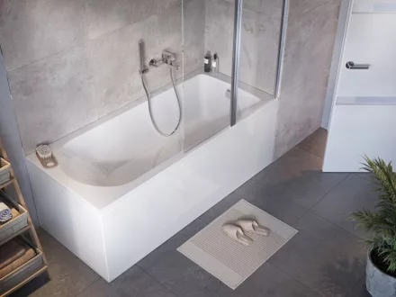 Ravak flow akril kád 150x70 cm kádlábbal, fehér XC00100113