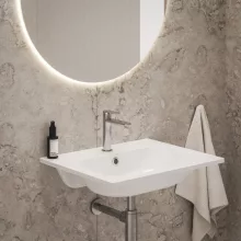   Ravak Chrome Slim mosdó 60x49 cm nyitott csaplyukkal, fehér XJG01160001