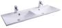Ravak Flat Duo duplamosdó 120×46 cm csaplyukkal és túlfolyóval, fehér kivitelben