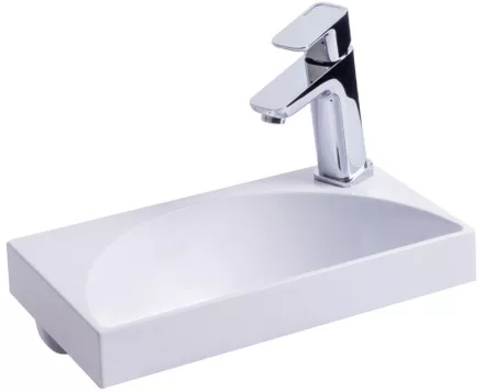 Ravak Rainbow Mini kézmosó 40×22 cm jobbos, fehér, túlfolyó nélkül