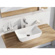   Ravak Uni 500 R Slim pultra tehető mosdó 50x31 cm, túlfolyó nélkül, fehér XJX01150001
