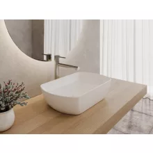Ravak Uni 50 O Slim pultra tehető kerámia mosdótál 50x31 cm csaplyuk és túlfolyó nélkül, fehér kivitelben.