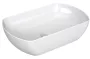 Ravak Uni 50 O Slim pultra tehető kerámia mosdótál 50x31 cm csaplyuk és túlfolyó nélkül, fehér kivitelben.