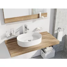   Ravak Ceramic 550 Slim O kerámia mosdó túlfolyó és csapfurat nélkül, fehér XJX01155001