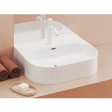   Ravak Ceramic Slim Wall O kerámiamosdó 55x45 cm, túlfolyóval és csapfurattal, fehér XJX01155004